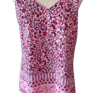 CAbi Indira Pink and Purple Floral Camisole- Small
